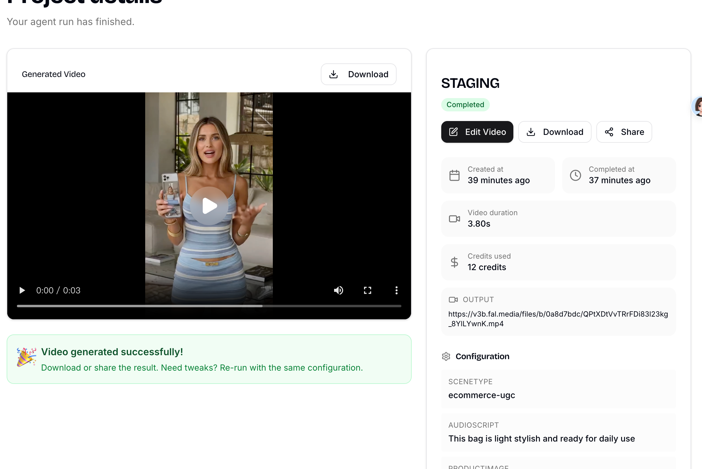 Automated Pipeline Result